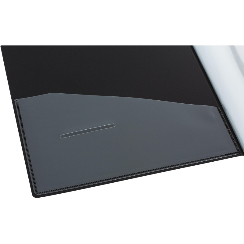 Папка файловая 40 файлов Комус Шелк черная