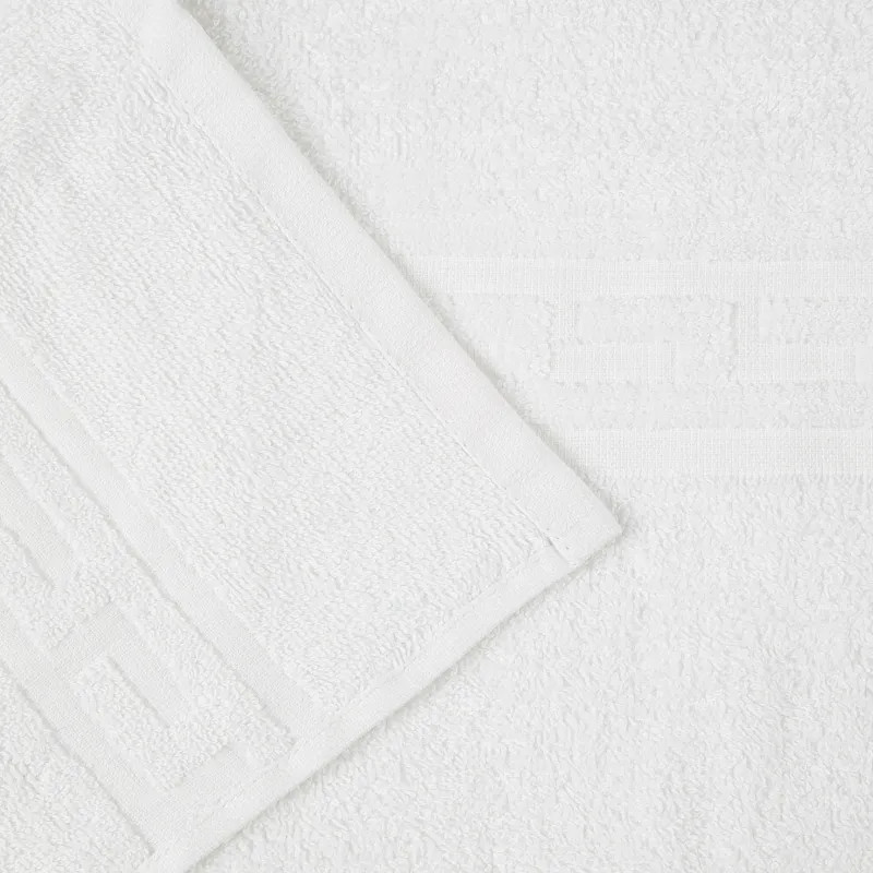 Набор полотенец махровых Luscan/бордюр 380г/м2, 70х130 белый, 10 шт/уп