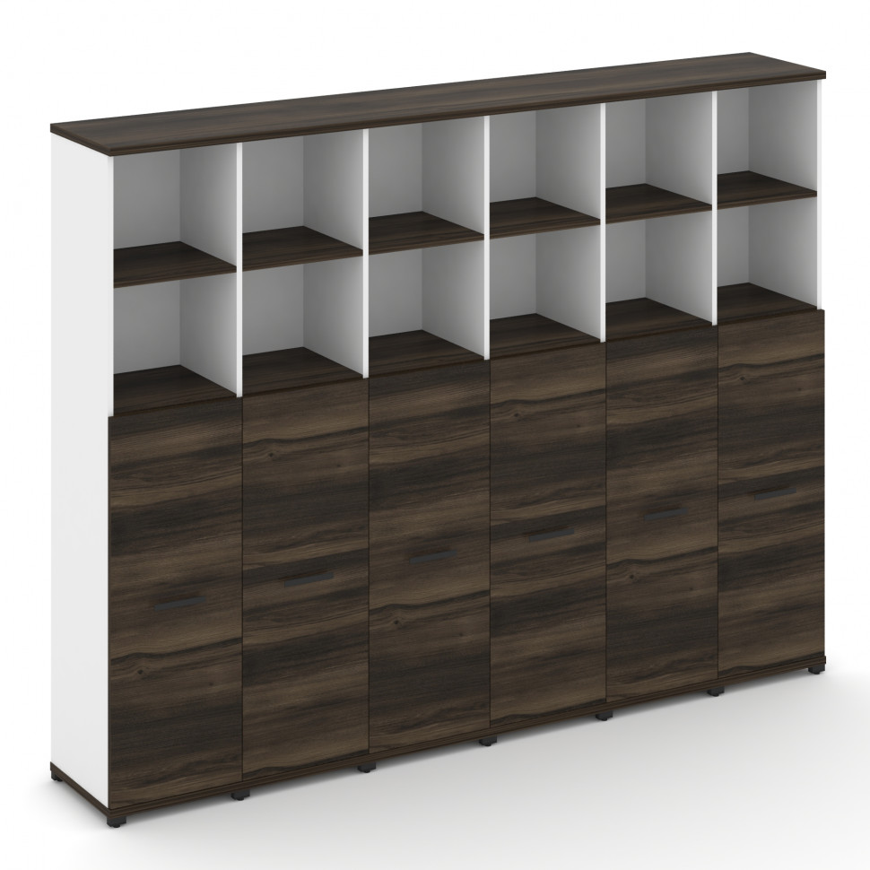 Concept Шкаф 6 узких секций, 5 ниш CN.STU-564 B Дуб Мали/Белый Бриллиант/Металл Черный 2500*420*1922 Concept Шкаф 6 узких секций, 5 ниш CN.STU-564 B Дуб Мали/Белый Бриллиант/Металл Черный 2500*420*1922