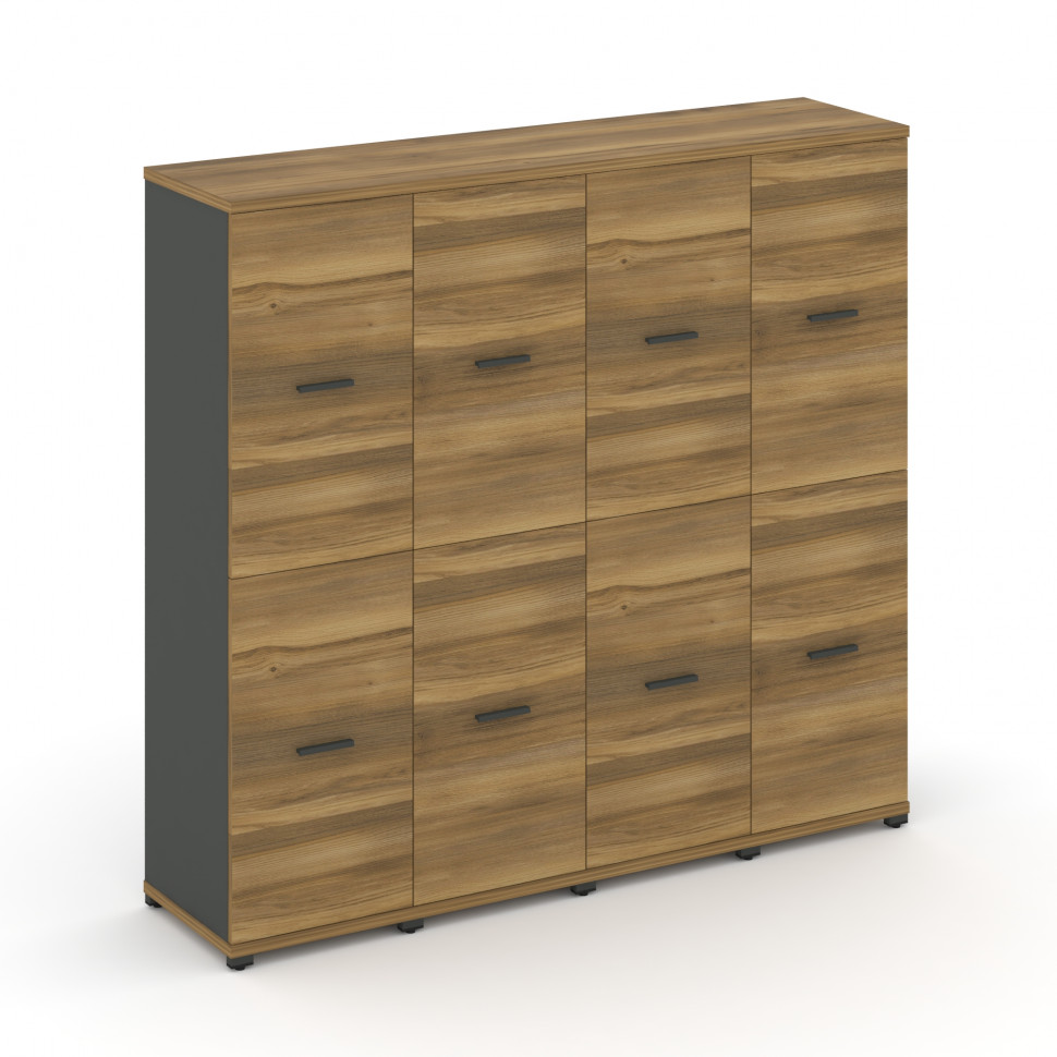 Concept Шкаф 4 узкие секции, 4 ниши CN.STU-442 A Сандал Янтарный/Антрацит/Металл Антрацит 1668*420*1