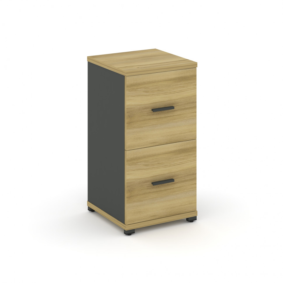 Concept Шкаф 1 узкая секция, 2 ниши CN.STU-212 A Дуб Винченцо/Антрацит/Металл Антрацит 420*420*818