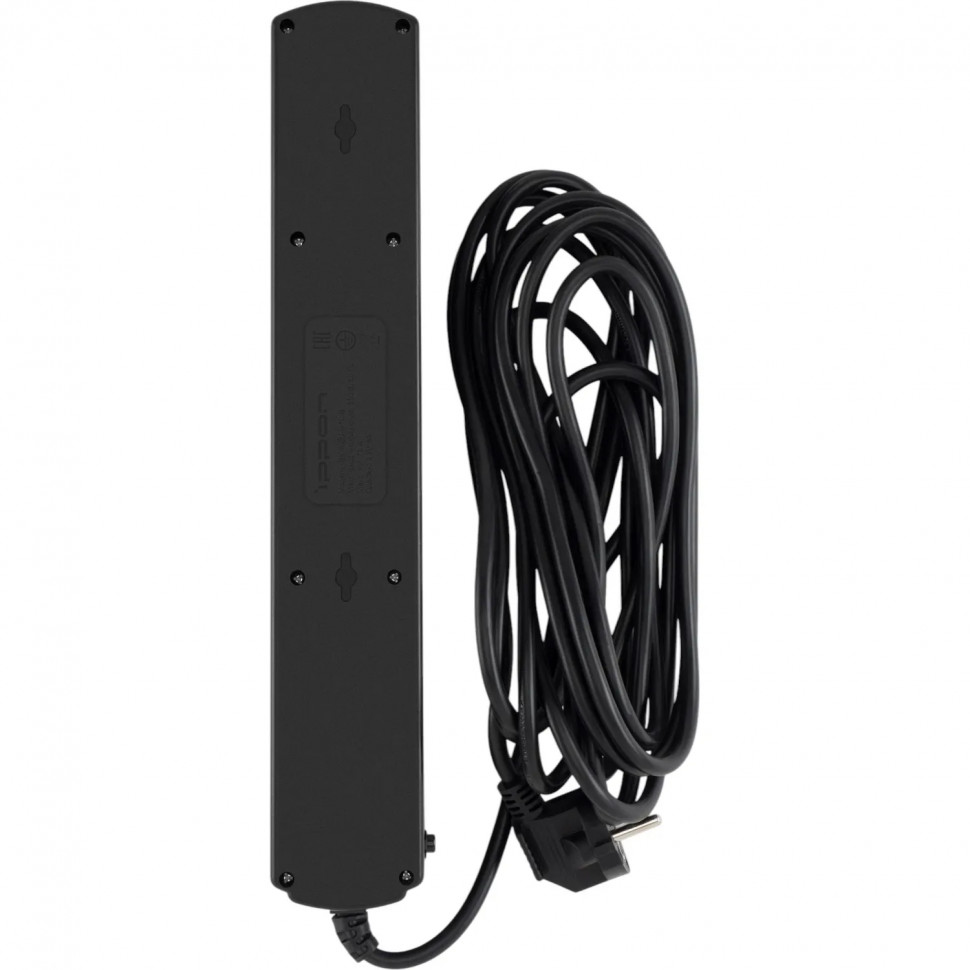 Сетевой фильтр Ippon BK-6-EU-5-10-B 5м (6 розеток) черный (1804812)