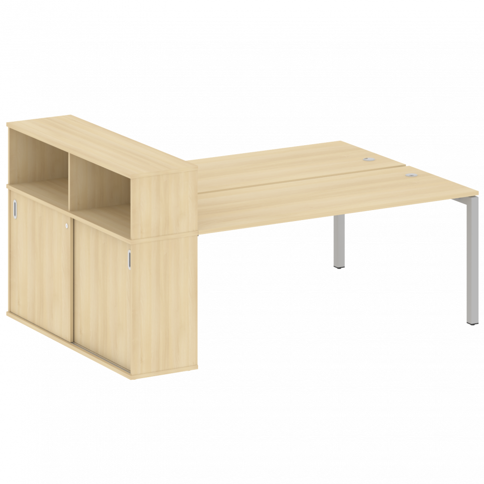 Metal System Quattro Рабочая станция с шкафом-купе на П-образном м/к 50БП.РС-СШК-2.5 Т Акация Лорка/ Metal System Quattro Рабочая станция с шкафом-купе на П-образном м/к 50БП.РС-СШК-2.5 Т Акация Лорка/