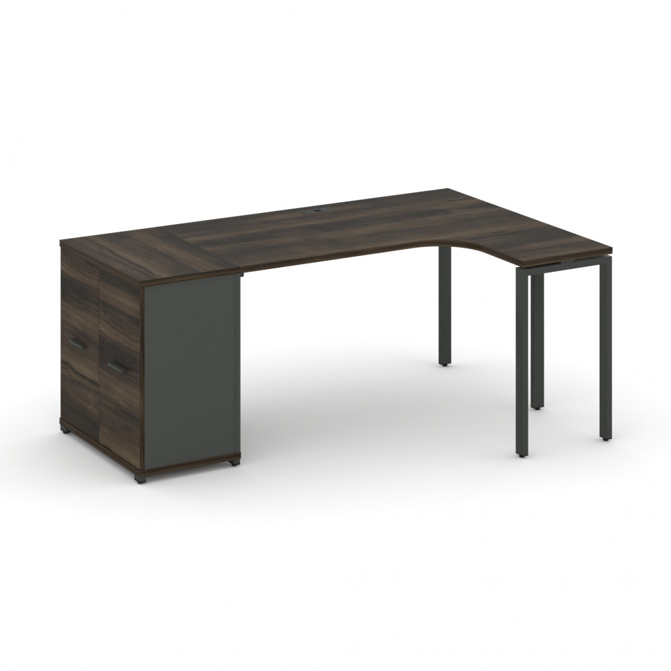Concept Стол эргономичный с опорным распаш. шкафом CN.SA-209(R) A Дуб Мали/Антрацит/Металл Антрацит Concept Стол эргономичный с опорным распаш. шкафом CN.SA-209(R) A Дуб Мали/Антрацит/Металл Антрацит