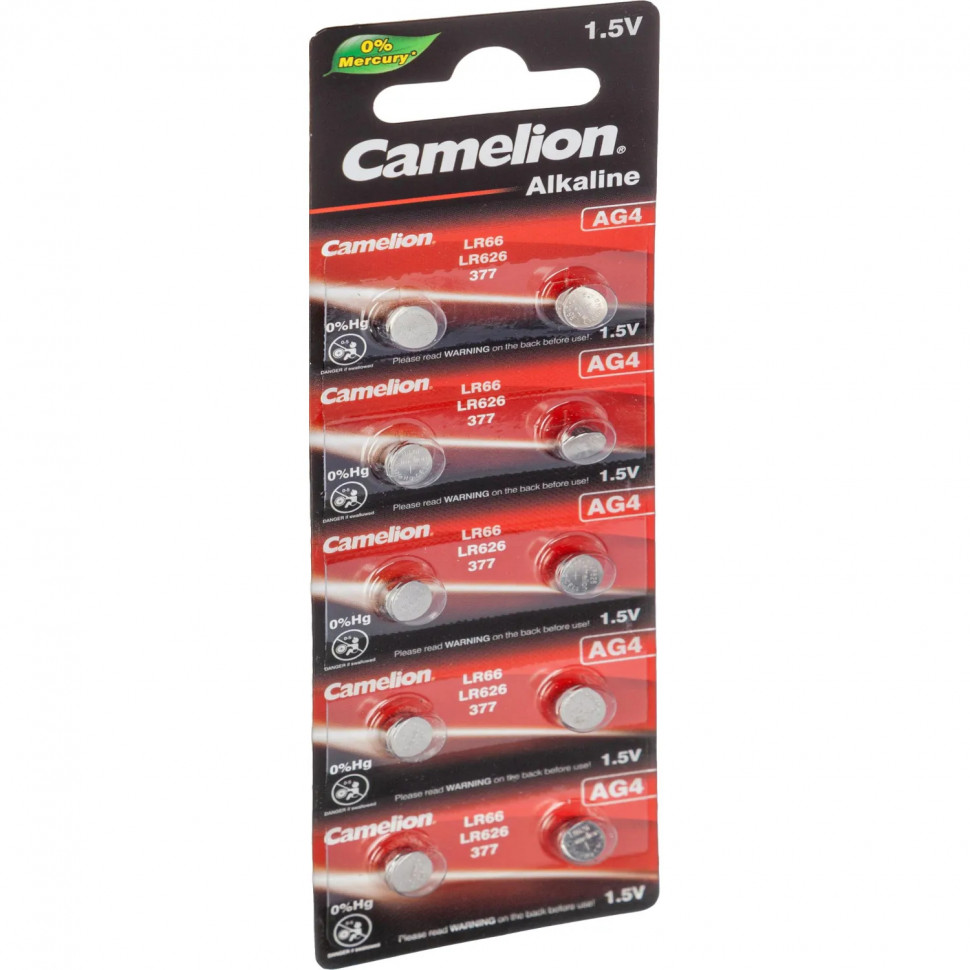 Батарейка Camelion G 4  BL-10 Mercury Free 377A/LR626/177 д/часов 10шт/уп