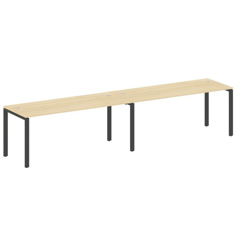 Metal System Рабочая станция на 2 места на П-образном м/к БП.СМ-2.5 Акация Лорка/Металл Антрацит 360