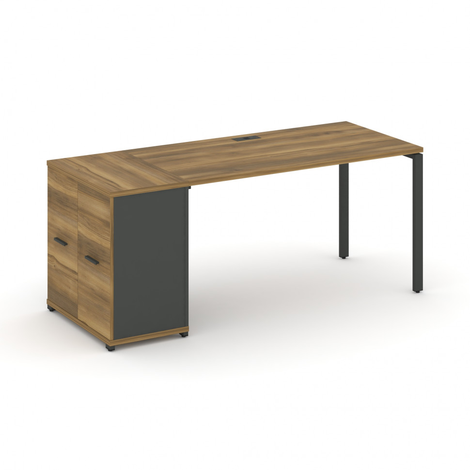Concept Стол рабочий с опорным распаш. шкафом CN.SP-220 A Сандал Янтарный/Антрацит/Металл Антрацит 2 Concept Стол рабочий с опорным распаш. шкафом CN.SP-220 A Сандал Янтарный/Антрацит/Металл Антрацит 2