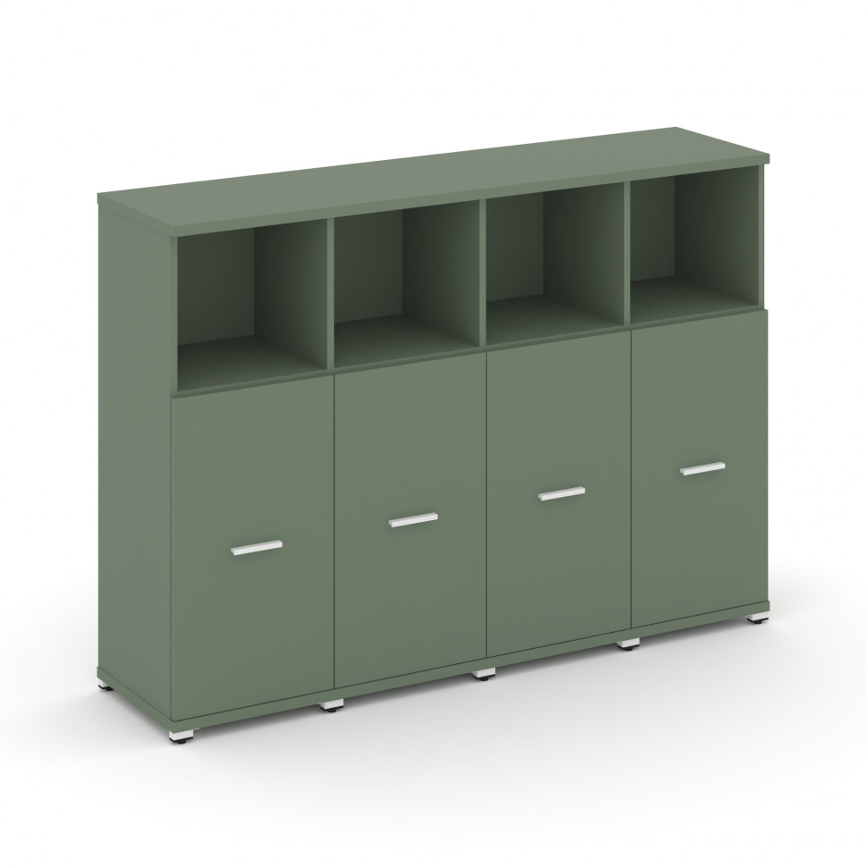 Concept Шкаф 4 узкие секции, 3 ниши CN.STU-343 W Кобо/Металл Белый 1668*420*1186