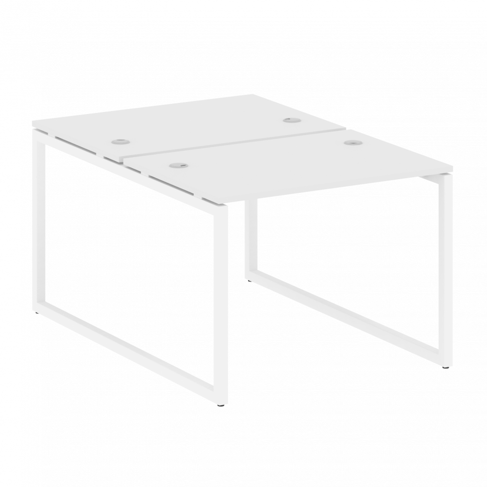 Metal System Quattro Рабочая станция на О-образном м/к 40БО.РАС-СП-2.1 Белый/Металл Белый 1000*1475*