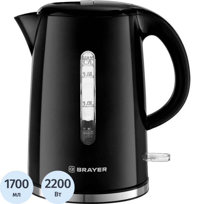 Чайник электрический BRAYER 1032BR,2200 Вт, 1,7 л,пласт.кор.автоотк.подсв