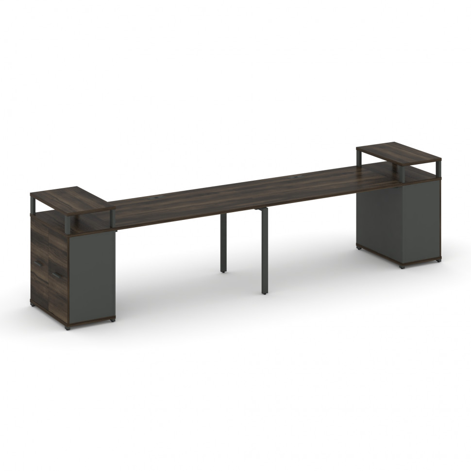 Concept Рабочая станция с опорными распаш. шкафами с верх. горизонтами CN.ORS-221 A Дуб Мали/Антрац Concept Рабочая станция с опорными распаш. шкафами с верх. горизонтами CN.ORS-221 A Дуб Мали/Антрац