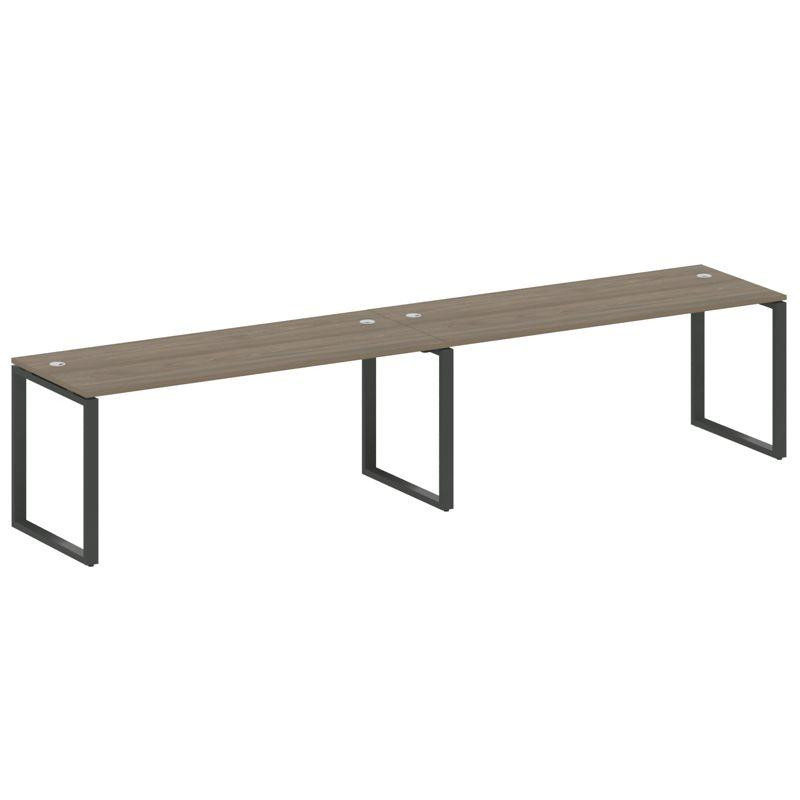 Metal System Рабочая станция на 2 места на О-образном м/к БО.СМ-2.5 Вяз Благородный/Металл Антрацит