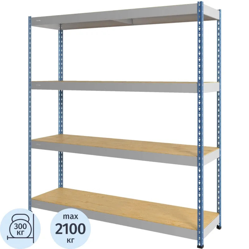 Стеллаж металлический 0MX_SB 200x183x51/ 4 полки