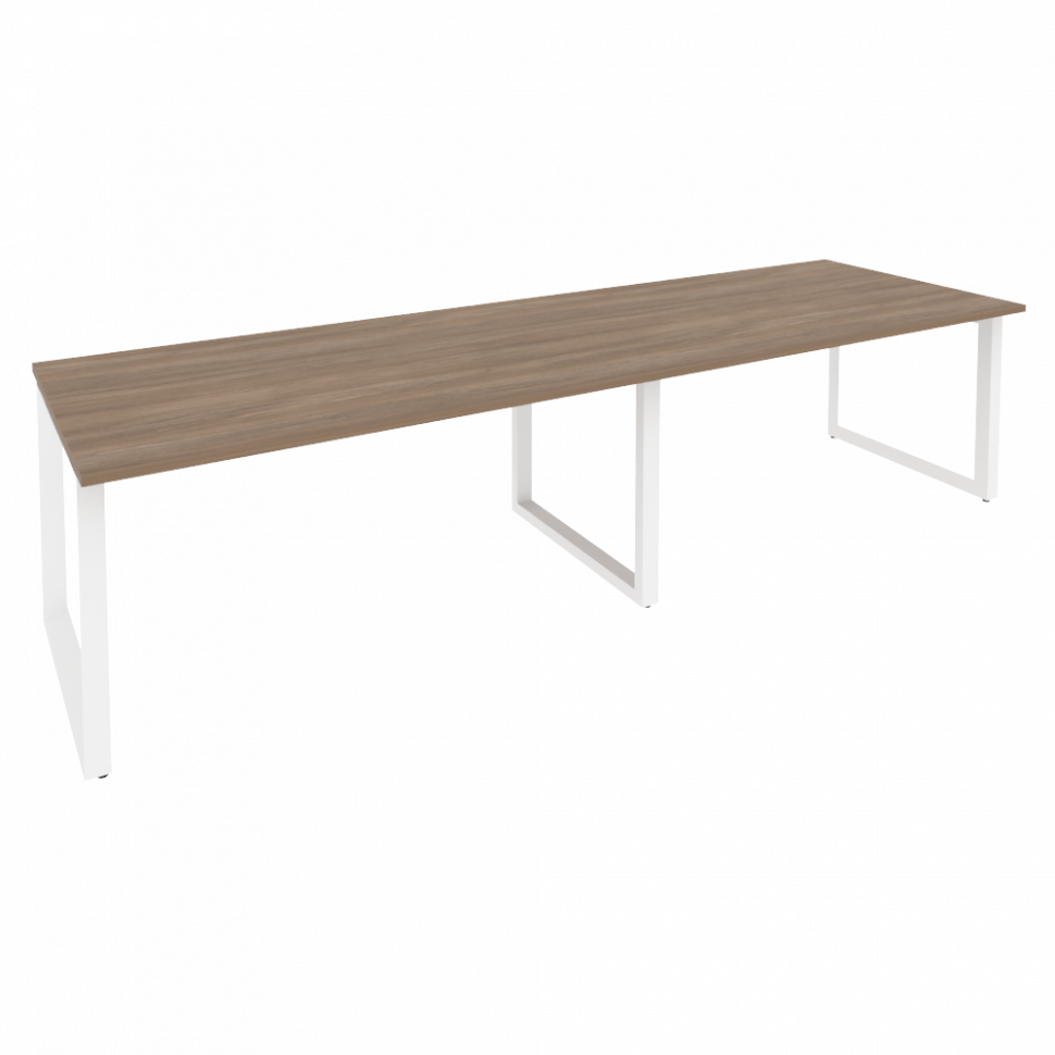 Onix Стол переговорный O.MO-PRG-2.4 Дуб Аризона/Металл Белый 3160*980*750