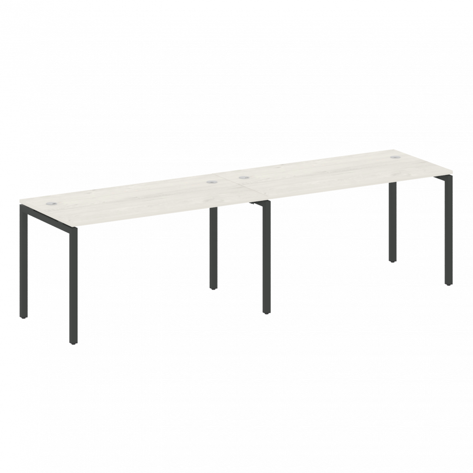 Metal System Quattro Рабочая станция на 2 места на П-образном м/к 40БП.СМ-2.3 Дуб Наварра/Металл Ант