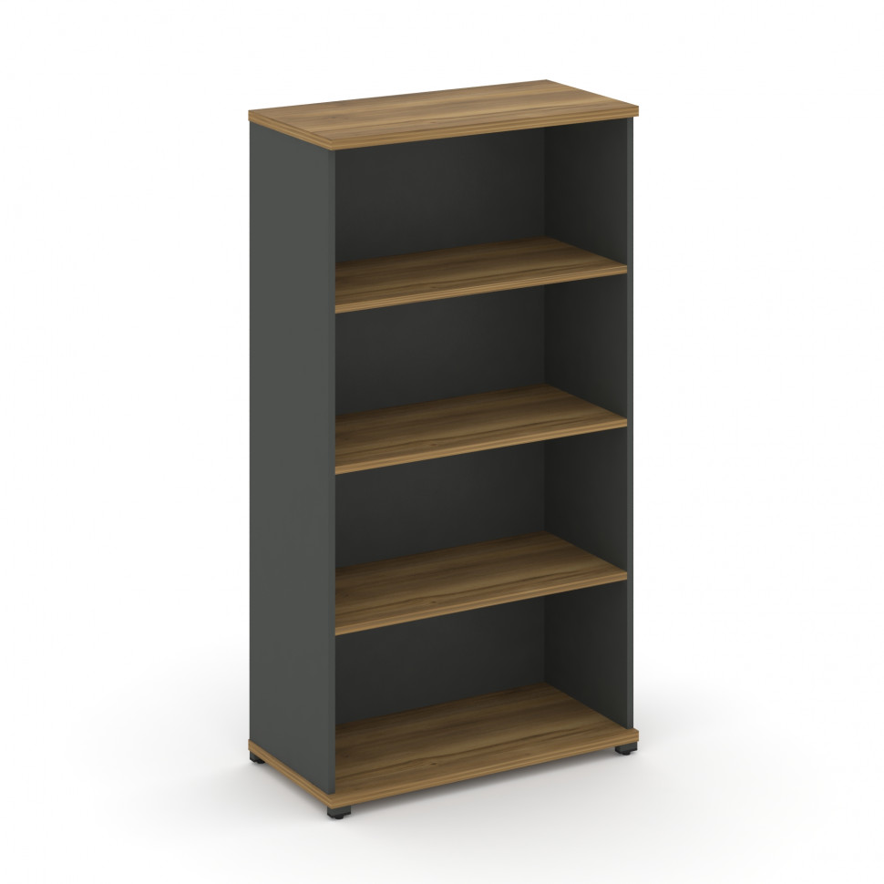 Concept Стеллаж 1 широкая секция, 4 ниши CN.STS-410 Сандал Янтарный/Антрацит/Металл Антрацит 836*420