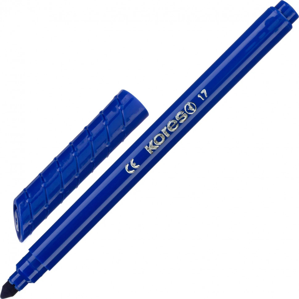Фломастеры KORELLOS Kores 12цв., европодвес, в комплекте со стикерами,29043