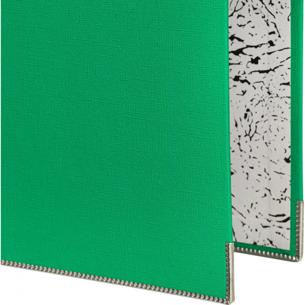 Папка-регистратор 75мм Attache А4, зеленая, РР/бумага, мет. уголок