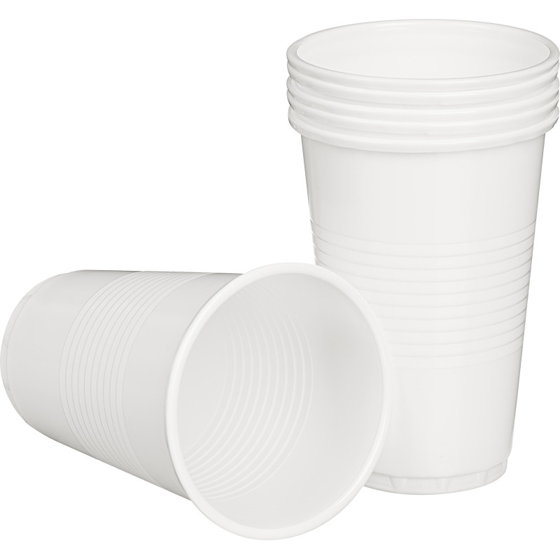 Стакан одноразовый 200мл белый, для хол/гор., КОМУС ПП 100шт/уп