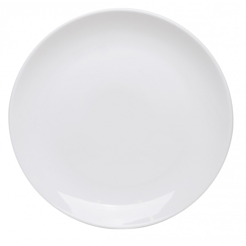Тарелка обеденная 25,5см фарфор Royal White белая TUDOR (TU2204-4)