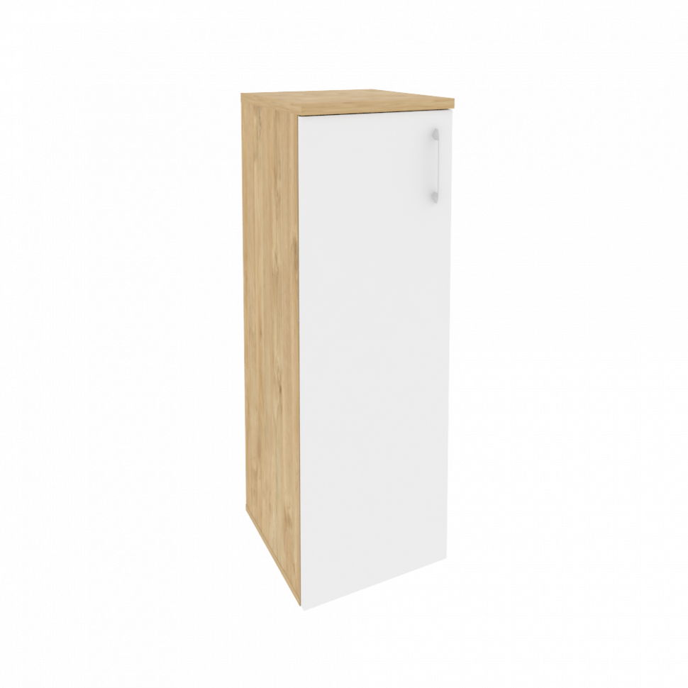 Onix Шкаф средний узкий левый O.SU-2.3 (L) Тиквуд Светлый/Белый Бриллиант 400*420*1207