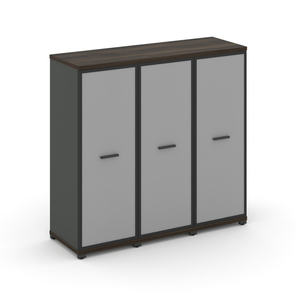 Concept Шкаф 3 узкие секции, 3 ниши CN.STU-336 RMB A Дуб Мали/Антрацит/Металл Антрацит/Сатин 1252*42