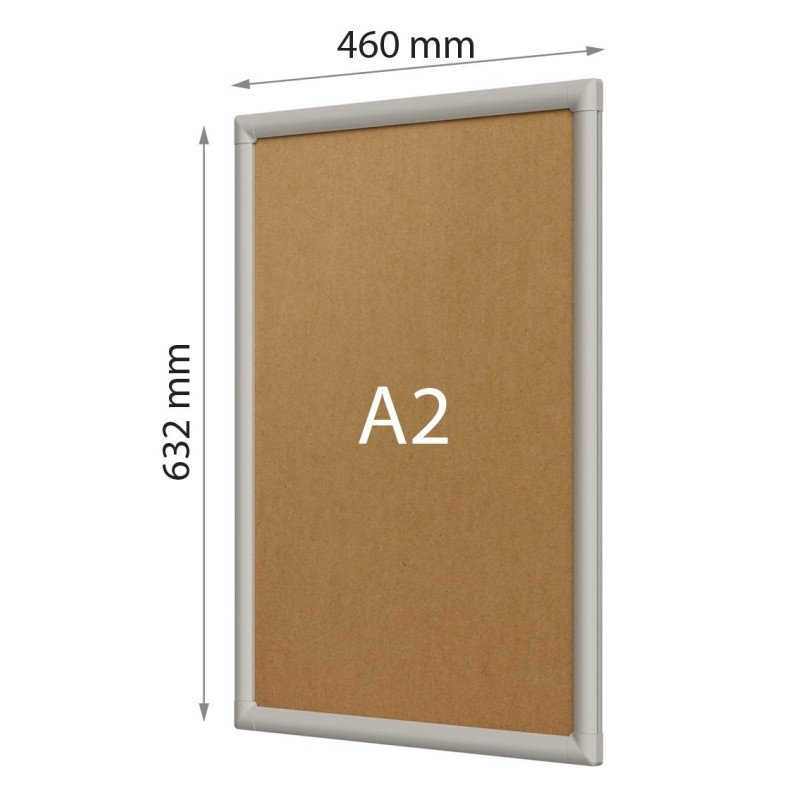 Рамка А2 Attache пласт.клик-профиль, углы прямоугольные, цвет серый Рамка А2 Attache пласт.клик-профиль, углы прямоугольные, цвет серый