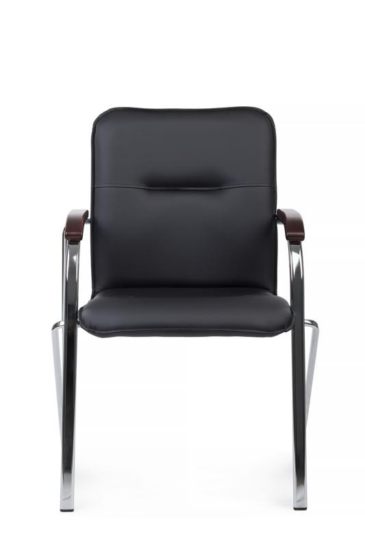 Стул Самба с деревянными подлокотниками SMB-02H Хром гальв. Черный