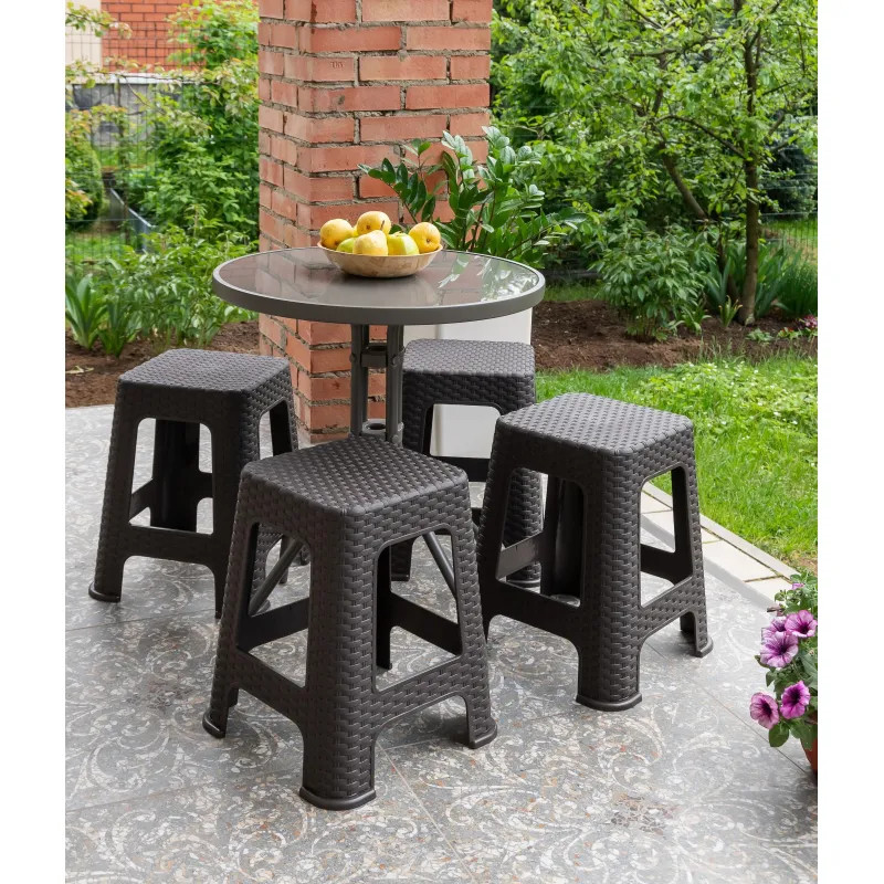 Табурет XPP_Ротанг h45 см коричневый