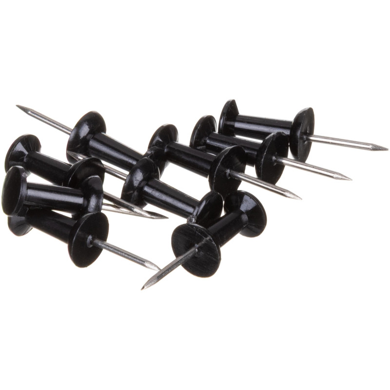 Кнопки силовые д/пробковых досок Attache ECONOMY,пластик,черн,пакет,50шт/уп