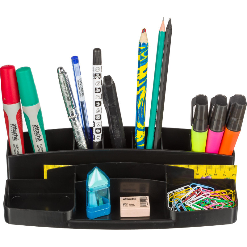 Подставка-органайзер д/канцеляр. мелочей Attache 10 отделений office черный Подставка-органайзер д/канцеляр. мелочей Attache 10 отделений office черный