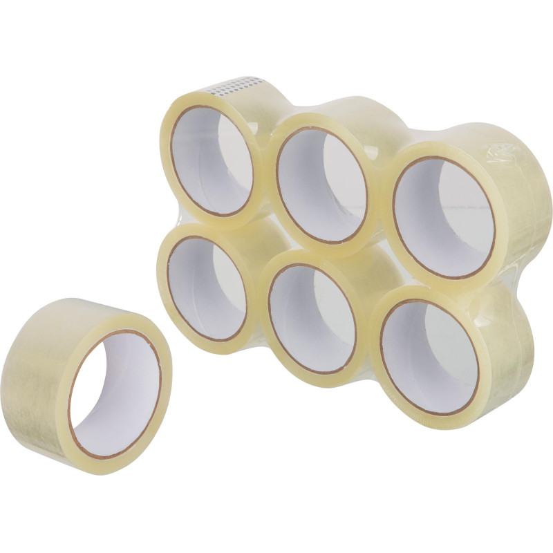 Клейкая лента упаковочная 48мм х 66м 40мкр прозрачная 6 шт/уп СПб
