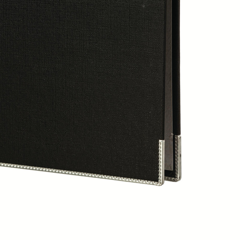 Папка-регистратор с арочн.мех.Комус Экономи 80мм,черн,ПБП1,карм.кор.,мет.уг