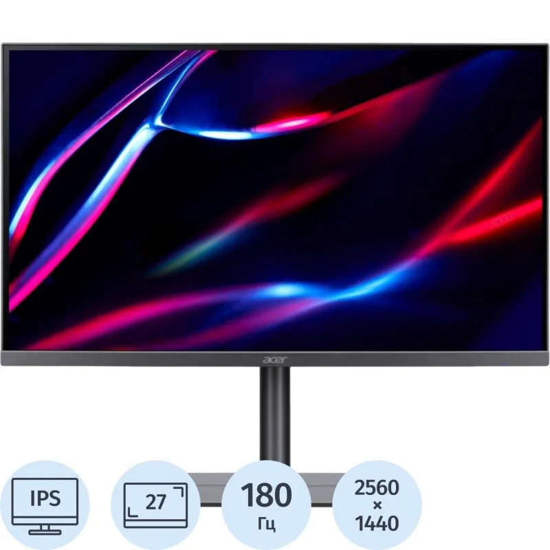 Монитор Acer Nitro (UM.HX5CD.301)27/WQHD/IPS/180Hz/400cd/0,5ms/HDMI/DP