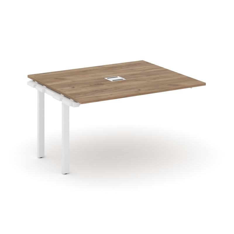 Style Project Проходной наб. элем. перег. стола SN-59P.NSPRG-033 Дуб Табак/Металл Белый 1380*1180*75