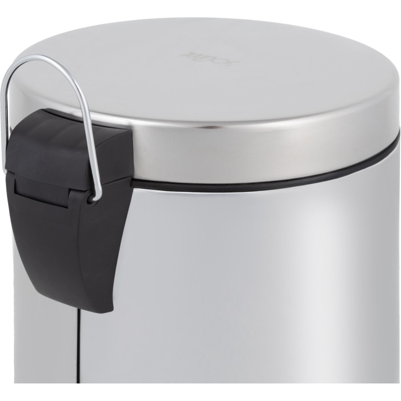 Ведро мусорное с педалью 5 л нерж.сталь, металл с педалью, внутр.контейнер