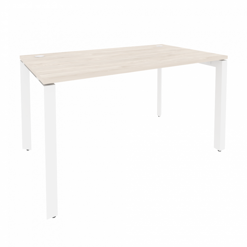 Onix Стол рабочий на П-образном м/к O.MP-SP-3.8 Денвер Светлый/Металл Белый 1380*800*750 Onix Стол рабочий на П-образном м/к O.MP-SP-3.8 Денвер Светлый/Металл Белый 1380*800*750