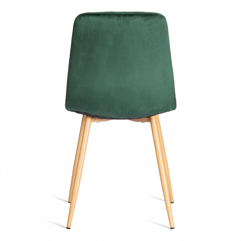 Стул CHILLY (mod. 7094-1) вельвет/металл, 44,5х52,5х86 см, dark green (темно-зеленый) HLR57 / натуральный