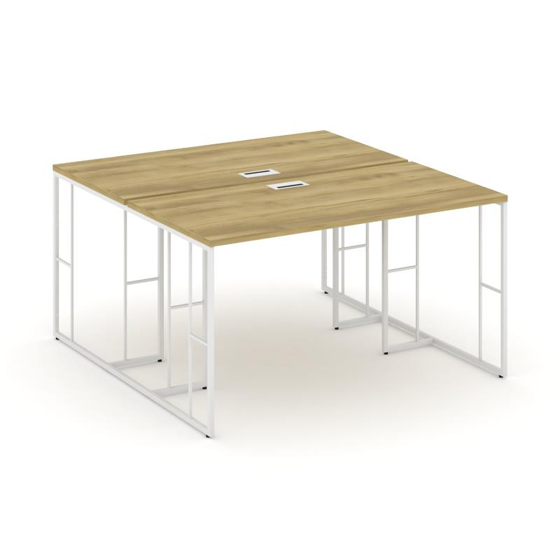 Rift Рабочая станция RF.DRS-012 Дуб Винченцо/Металл Белый 1180*1432*750