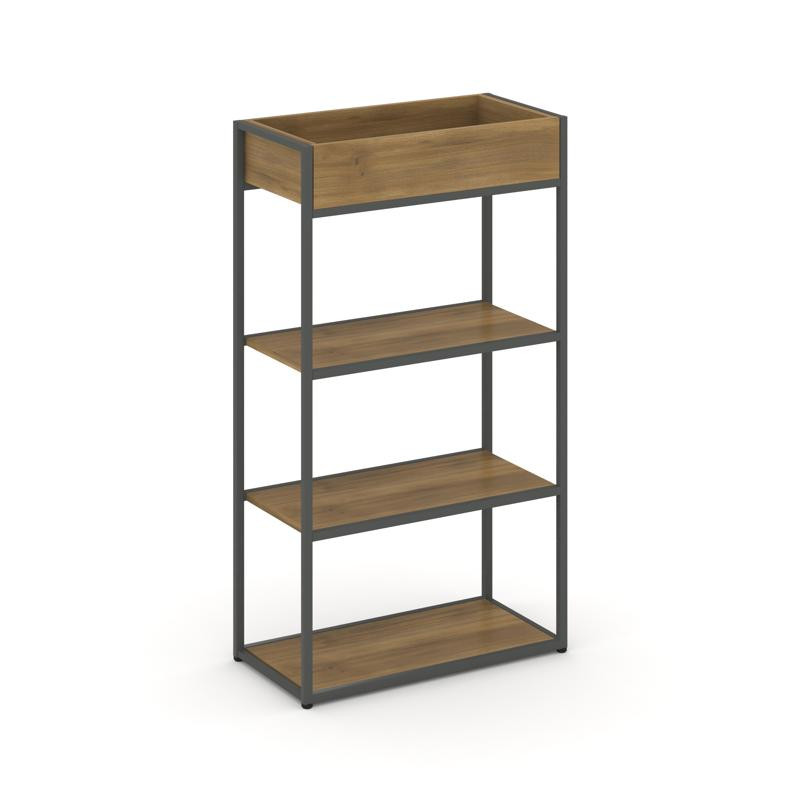 Rift Стеллаж металлический высокий приставной RF.STM-001 Сандал Янтарный/Металл Антрацит 596*350*125