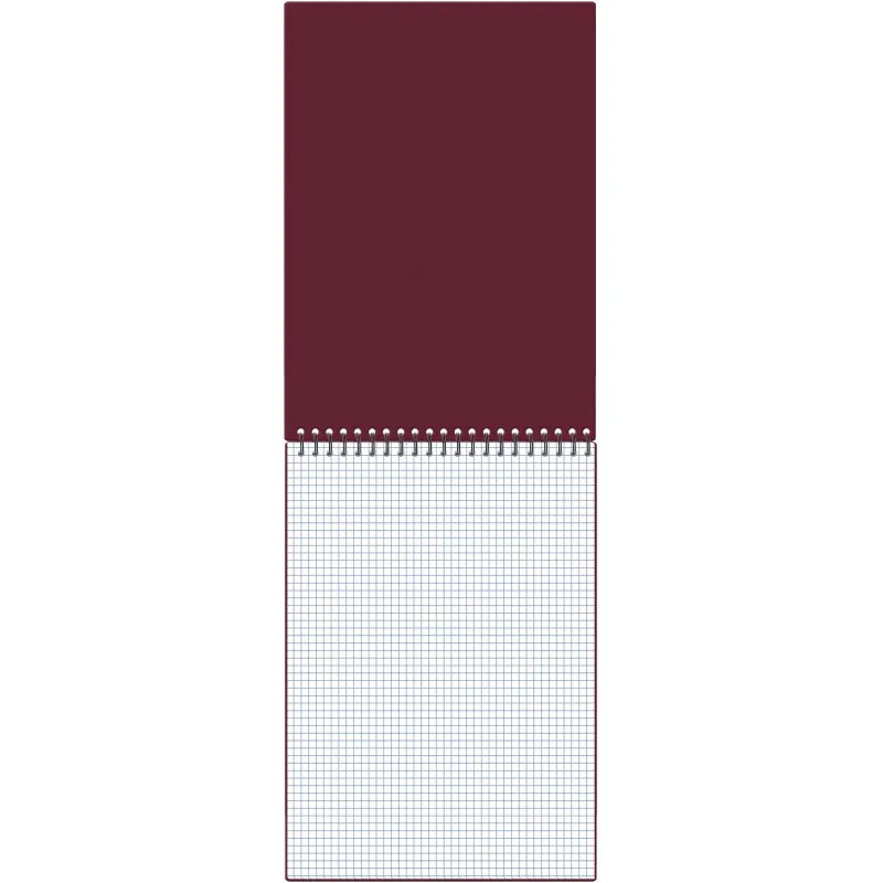 Блокнот А4 80л Attache гребень клетка пластик бордов с тиснением