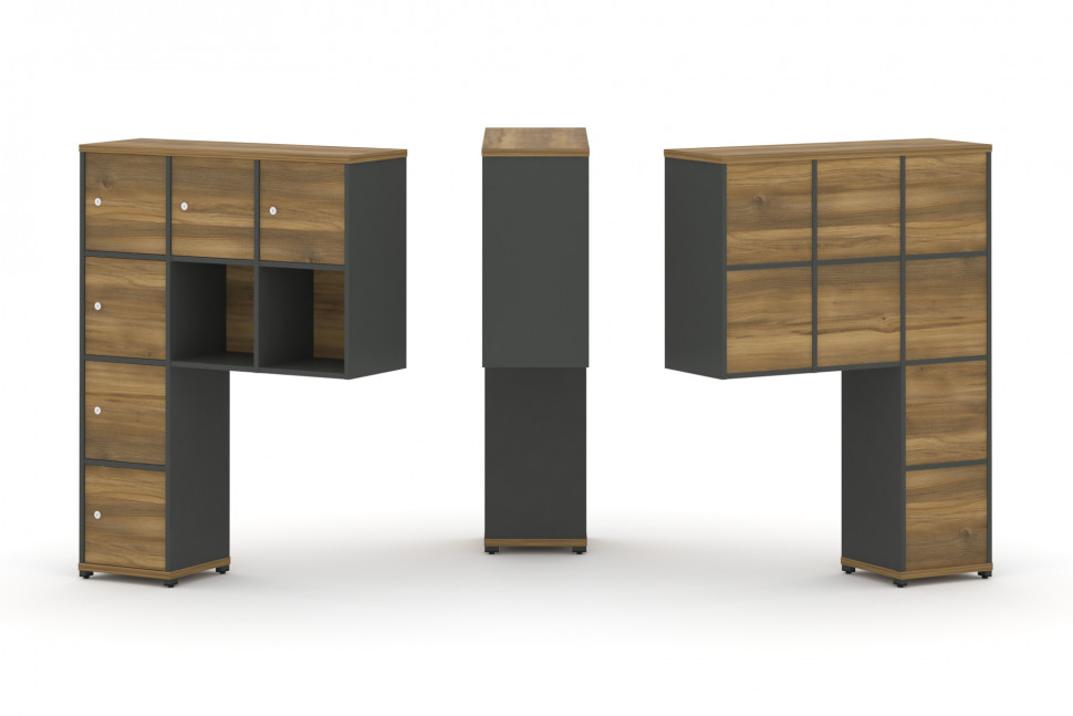 Concept Надставка высокая CN.ONV-009 Сандал Янтарный/Антрацит/Металл Антрацит 1099*350*1486