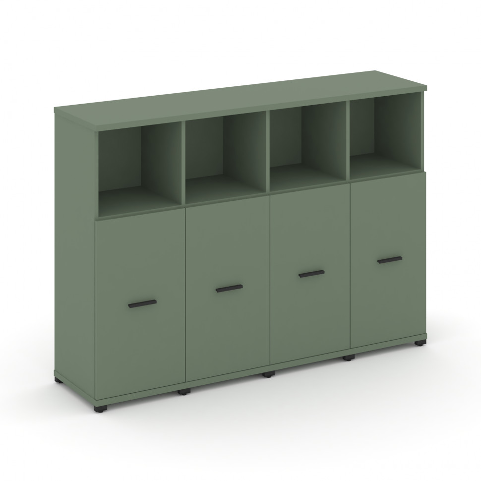 Concept Шкаф 4 узкие секции, 3 ниши CN.STU-343 B Кобо/Металл Черный 1668*420*1186