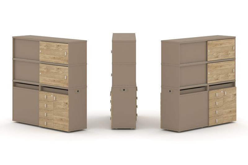 Estetica Набор №24. Тумба двойная+высокая надставка ES.NB.2V-24 Латте/Тиквуд Светлый 1500*410*1520 Estetica Набор №24. Тумба двойная+высокая надставка ES.NB.2V-24 Латте/Тиквуд Светлый 1500*410*1520