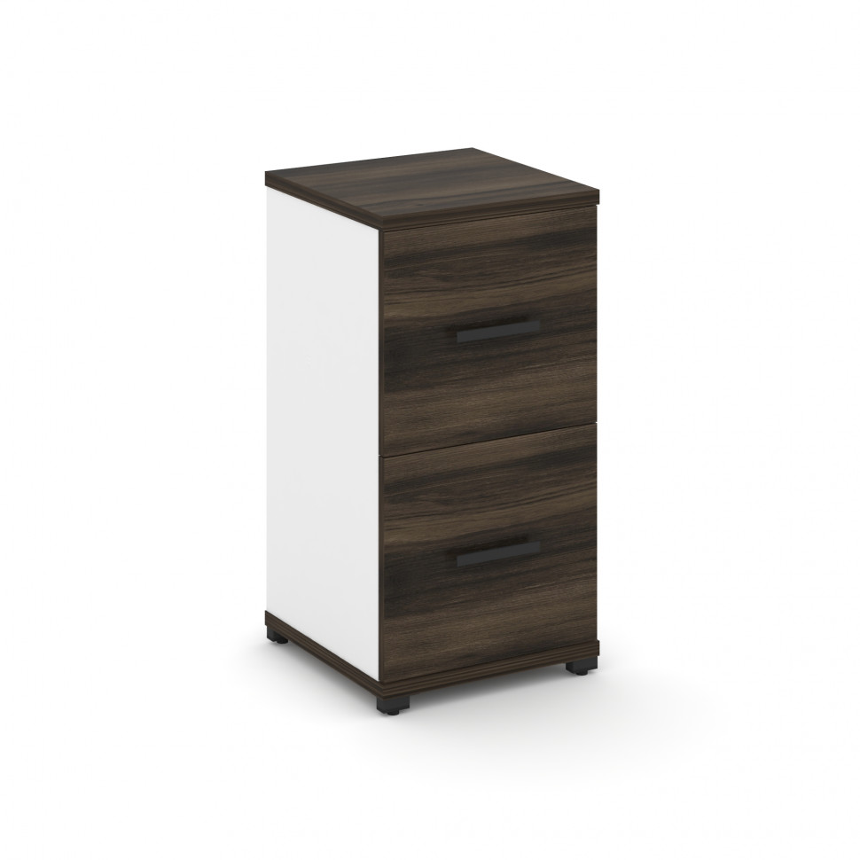 Concept Шкаф 1 узкая секция, 2 ниши CN.STU-212 B Дуб Мали/Белый Бриллиант/Металл Черный 420*420*818