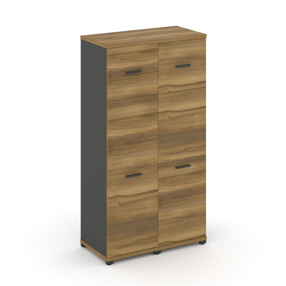 Concept Шкаф 2 узкие секции, 4 ниши CN.STU-424 A Сандал Янтарный/Антрацит/Металл Антрацит 836*420*15