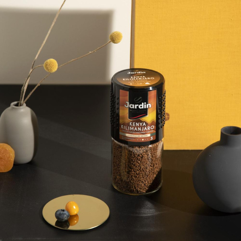 Кофе Jardin Kenya Kilimanjaro сублимированный, 95г стек.бан.