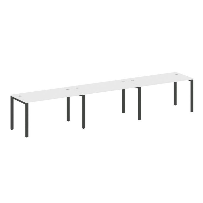 Metal System Рабочая станция на 3 места на П-образном м/к БП.СМ-3.3 Белый/Металл Антрацит 4200*720*7 Metal System Рабочая станция на 3 места на П-образном м/к БП.СМ-3.3 Белый/Металл Антрацит 4200*720*7