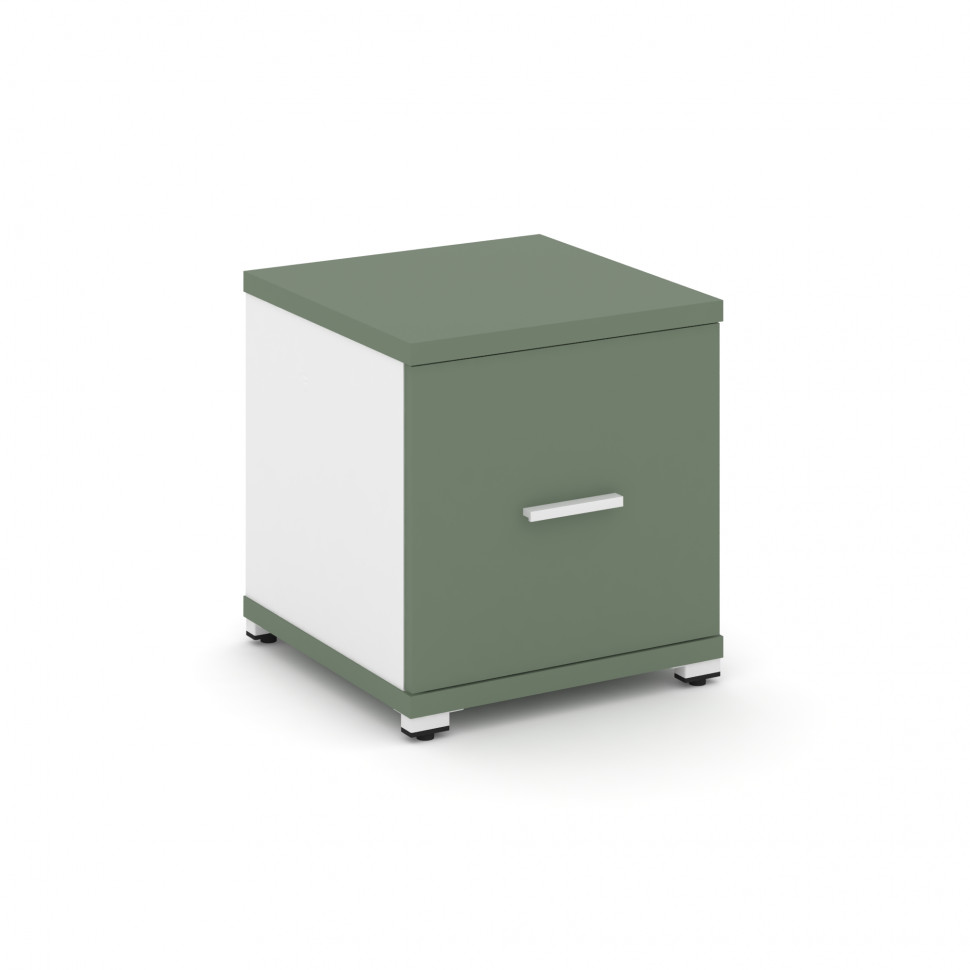 Concept Шкаф 1 узкая секция, 1 ниша CN.STU-113 W Кобо/Белый Бриллиант/Металл Белый 420*420*450