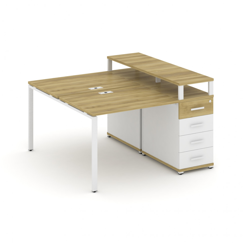 Concept Рабочая станция с 1 опорной тумбой CN.DRS-409 W Дуб Винченцо/Белый Бриллиант/Металл Белый 14 Concept Рабочая станция с 1 опорной тумбой CN.DRS-409 W Дуб Винченцо/Белый Бриллиант/Металл Белый 14